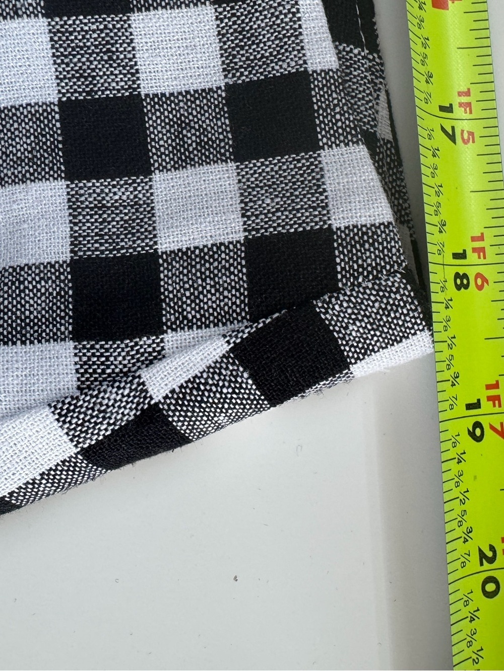 Express Black and White Gingham Button-Front Skirt - Picture 8 of 11